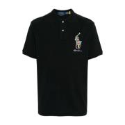 Casual Zwarte Korte Mouw Polo Shirt Polo Ralph Lauren , Black , Heren