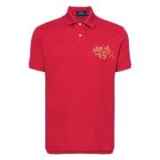 Rode Casual Korte Mouw Polo Shirt Polo Ralph Lauren , Red , Heren