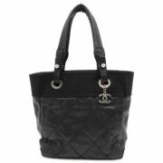 Pre-owned Canvas chanel-bags Chanel Vintage , Black , Dames