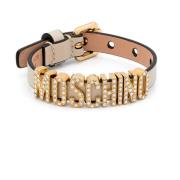 Casual Beige Leren Dames Riem Moschino , Beige , Dames