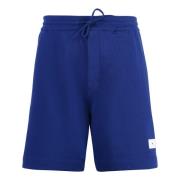 Katoenen Shorts Achterzak Elastische Taille Y-3 , Blue , Heren