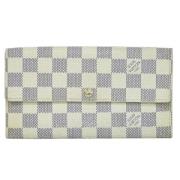 Pre-owned Canvas wallets Louis Vuitton Vintage , White , Dames