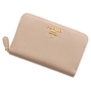 Pre-owned Leather wallets Prada Vintage , Beige , Dames