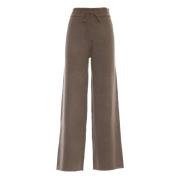 Hazelnut Palazzo Gebreide Broek MC2 Saint Barth , Brown , Dames