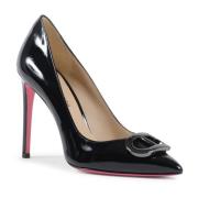 Zwarte Lakleren Handtekening Gesp Pumps Dee Ocleppo , Black , Dames