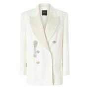 Casual Witte Blazer Pinko , White , Dames