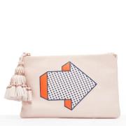 Pre-owned Leather clutches Anya Hindmarch Pre-owned , Beige , Dames