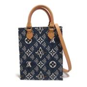 Pre-owned Leather shoulder-bags Louis Vuitton Vintage , Blue , Dames