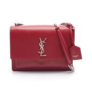 Pre-owned Leather shoulder-bags Yves Saint Laurent Vintage , Red , Dam...