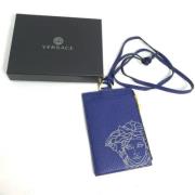 Pre-owned Leather wallets Versace Pre-owned , Blue , Heren