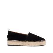 Skull Espadrilles van Zwart Leer Philipp Plein , Black , Dames