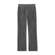 Grijze Rechte Fluwelen Broek Juicy Couture , Gray , Dames