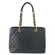 Pre-owned Leather shoulder-bags Chanel Vintage , Black , Dames