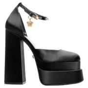 Pre-owned Fabric heels Versace Pre-owned , Black , Dames