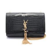 Pre-owned Leather shoulder-bags Yves Saint Laurent Vintage , Black , D...