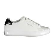 Witte casual leren sneakers Calvin Klein , White , Dames