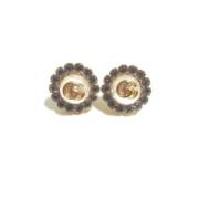 Pre-owned Pearl earrings Gucci Vintage , Yellow , Dames