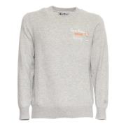 Grijze Gebreide Trui Sweater Aw24 MC2 Saint Barth , Gray , Heren