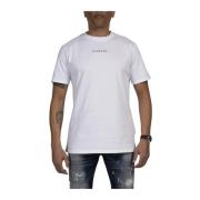 Katoenen T-shirt in Zwart My Brand , White , Heren