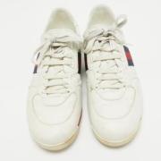 Pre-owned Leather sneakers Gucci Vintage , White , Heren