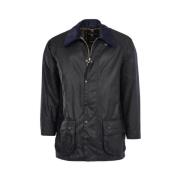 Blauwe waxjas met tartan voering Barbour , Blue , Heren