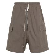 Casual Bruin Katoen Elastaan Shorts Rick Owens , Brown , Heren