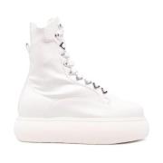 Witte Casual Enkellaarzen The Attico , White , Dames