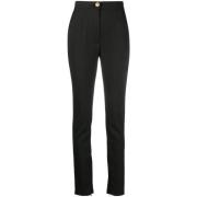 Zwarte Wol Skinny Broek Balmain , Black , Dames