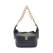 Pre-owned Leather chanel-bags Chanel Vintage , Black , Dames