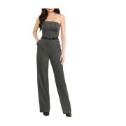 Grijze Jumpsuit met Rechte Pijpen Guess , Gray , Dames