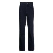 Blauwe Slim Straight Jeans Calvin Klein , Blue , Dames