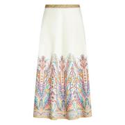 Casual Wit Katoen Elastaan Rok Etro , Multicolor , Dames