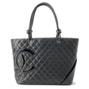 Pre-owned Leather shoulder-bags Chanel Vintage , Black , Dames