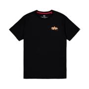 Dynamisch Puff Print Heren T-shirt Alpha Industries , Black , Heren