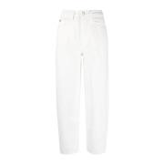 Witte Straight Jeans Balloon Stijl Tommy Hilfiger , White , Dames