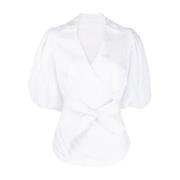 Witte Poplin Ballonmouw Blouse Simkhai , White , Dames