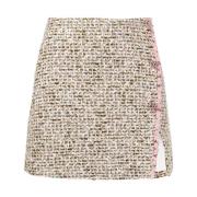 Metallic Boucle Elegant Mini Rok Self Portrait , Multicolor , Dames