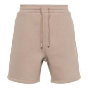 Casual Beige Katoen Polyester Shorts Ami Paris , Beige , Dames