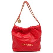 Pre-owned Leather chanel-bags Chanel Vintage , Red , Dames