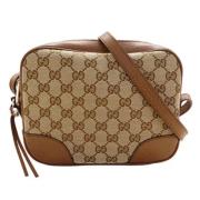 Pre-owned Canvas shoulder-bags Gucci Vintage , Brown , Dames