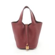 Pre-owned Leather handbags Hermès Vintage , Red , Dames