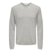 Felix Gebreide Trui Only & Sons , Gray , Heren