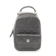 Pre-owned Leather backpacks Chanel Vintage , Black , Dames