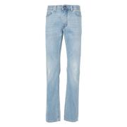 Blauwe Straight Jeans Casual Stijl Brioni , Blue , Heren