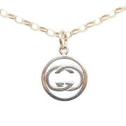 Pre-owned Metal necklaces Gucci Vintage , Gray , Dames