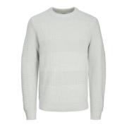 Klassieke Gestreepte Gebreide Trui Jack & Jones , Gray , Heren