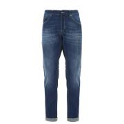 George Skinny Donkere Wassing Denim Jeans Dondup , Blue , Heren