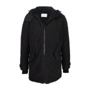 Zwarte Sherpa Gevoerde Lange Parka Jas Calvin Klein Jeans , Black , He...