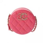 Pre-owned Leather chanel-bags Chanel Vintage , Pink , Dames