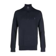 Blauwe Katoenen Trui met Lange Mouwen Polo Ralph Lauren , Blue , Heren